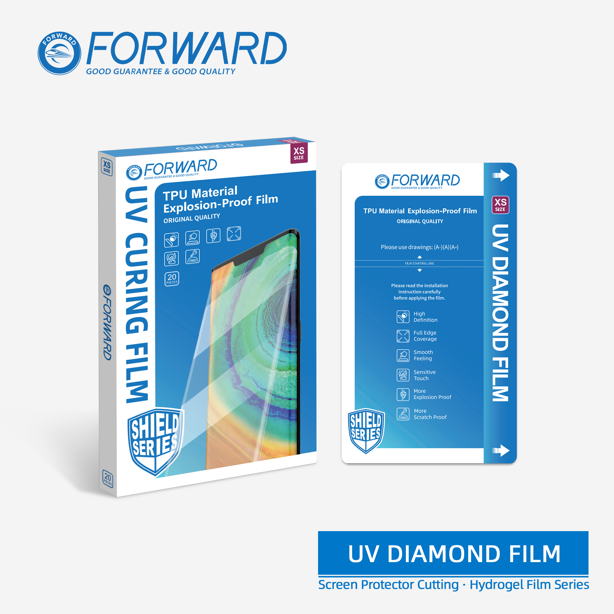 UV Diamond Film | Customizable Screen Protector Film | XS